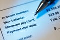 Credit card minimum payment Royalty Free Stock Photo