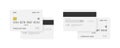 Credit card mockup. Set of plastic debit or credit cards in front and back view. Credit card design template Royalty Free Stock Photo