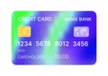 Credit card multicolor template vector with abstract design