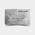 Silver credit card design. And inspiration from abstract. Royalty Free Stock Photo