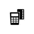 Credit Card Pay POS Terminal Flat Vector Icon Royalty Free Stock Photo