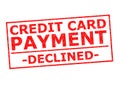 CREDIT CARD PAYMENT DECLINED Royalty Free Stock Photo