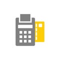 Credit card payment terminal, finance, money and banking glyph style vector icon Royalty Free Stock Photo