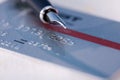 Credit card and pen Royalty Free Stock Photo