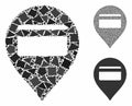 Credit card pointer Mosaic Icon of Abrupt Elements Royalty Free Stock Photo