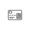 Credit card recognition line icon