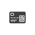 Credit card recognition vector icon
