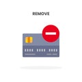Credit Card Remove flat icon.