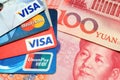 Credit card with RMB Royalty Free Stock Photo