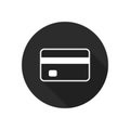 Credit Card round Icon. Vector isolated button