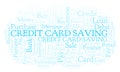 Credit Card Saving word cloud.