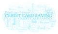 Credit Card Saving word cloud. Royalty Free Stock Photo