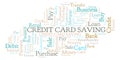Credit Card Saving word cloud. Royalty Free Stock Photo