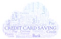 Credit Card Saving word cloud. Royalty Free Stock Photo