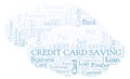 Credit Card Saving word cloud. Royalty Free Stock Photo