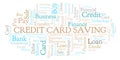 Credit Card Saving word cloud. Royalty Free Stock Photo