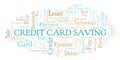 Credit Card Saving word cloud. Royalty Free Stock Photo