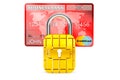 Credit Card with Security Chip as Padlock