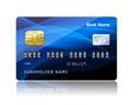 Credit card with security combination code Royalty Free Stock Photo