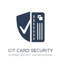 Credit card security icon. Trendy flat vector Credit card security icon on white background from Internet Security and Networking Royalty Free Stock Photo