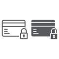 Credit Card Security line and glyph icon Royalty Free Stock Photo