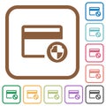 Credit card security simple icons Royalty Free Stock Photo