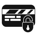 Credit card security system protecting user data with lock icon Royalty Free Stock Photo