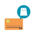 Credit card and shoppin bag Royalty Free Stock Photo