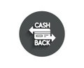 Credit card simple icon. Cashback service.