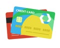 Credit card. Single flat icon on white background. Vector illustration. Royalty Free Stock Photo