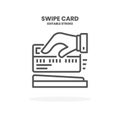 Credit Card Swipe Card line icon.