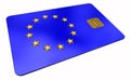 Credit card with symbol european union 2
