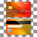 Credit card template background design red texture wave Royalty Free Stock Photo