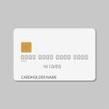 Credit card template. Blank realistic mockup for plastic bank card. Vector.