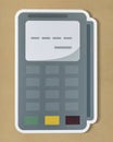 Credit card terminal machine icon