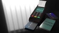 Credit Card Terminals 3d rendering image Royalty Free Stock Photo