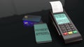 Credit Card Terminals 3d rendering image Royalty Free Stock Photo