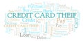 Credit Card Theif word cloud. Royalty Free Stock Photo