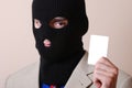 Credit card thief Royalty Free Stock Photo