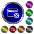 Credit card tools luminous coin-like round color buttons