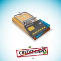 Credit Card Trap, Predatory Lending concept. Royalty Free Stock Photo