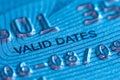 Credit card valid to Royalty Free Stock Photo