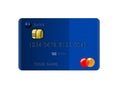 Credit Card illustration Blue Colour card with chip
