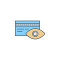 credit card verification dusk style line icon. Element of banking icon for mobile concept and web apps. Dusk style credit card ver Royalty Free Stock Photo