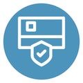 credit card, verified bold vector icon which can easily edit Royalty Free Stock Photo