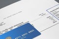 Credit Cards on Bank Statement Royalty Free Stock Photo