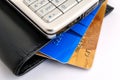 Credit cards, cellphone and wallet Royalty Free Stock Photo