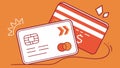 Credit cards illustration, payment finance methods vector design Generative AI