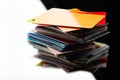 Credit cards stack Royalty Free Stock Photo