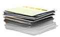 Credit cards stack Royalty Free Stock Photo